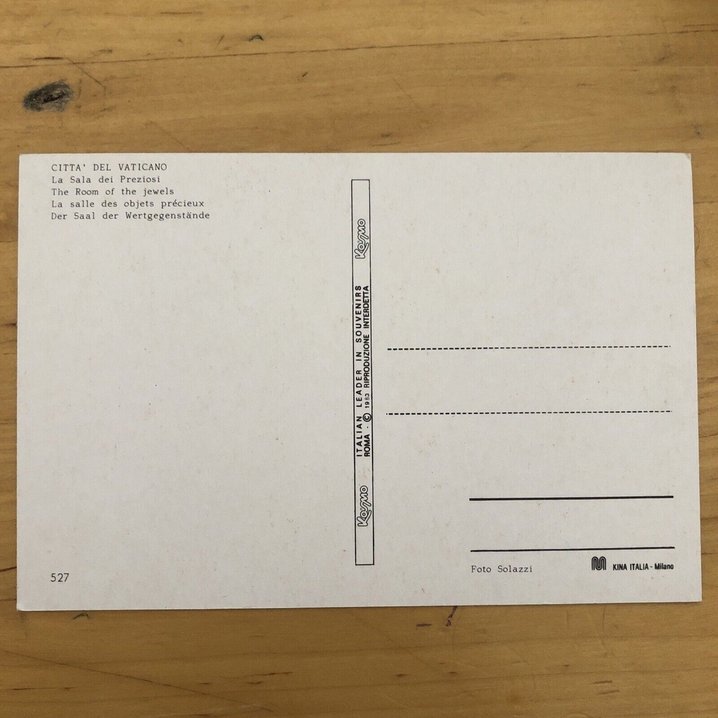 Cartolina CITTA DEL VATICANO - NON VIAGGIATA