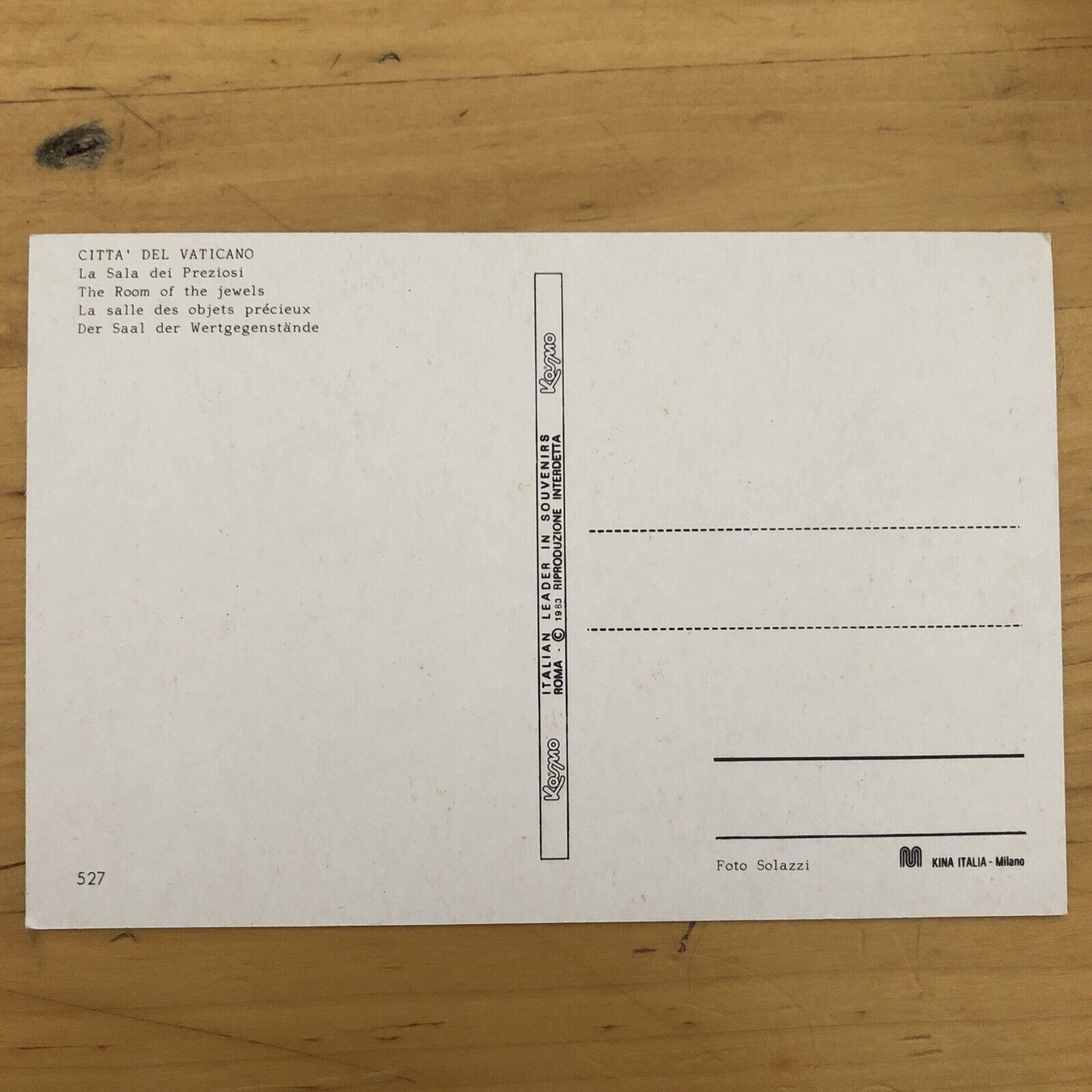 Cartolina CITTA DEL VATICANO - NON VIAGGIATA
