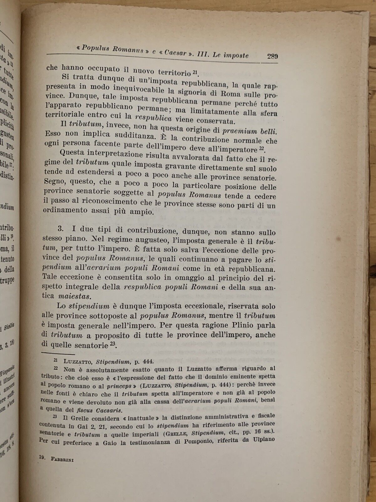 L'IMPERO DI AUGUSTO COME ORDINAMENTO SOVRANNAZIONALE - FABRIZIO FABBRINI, 1974