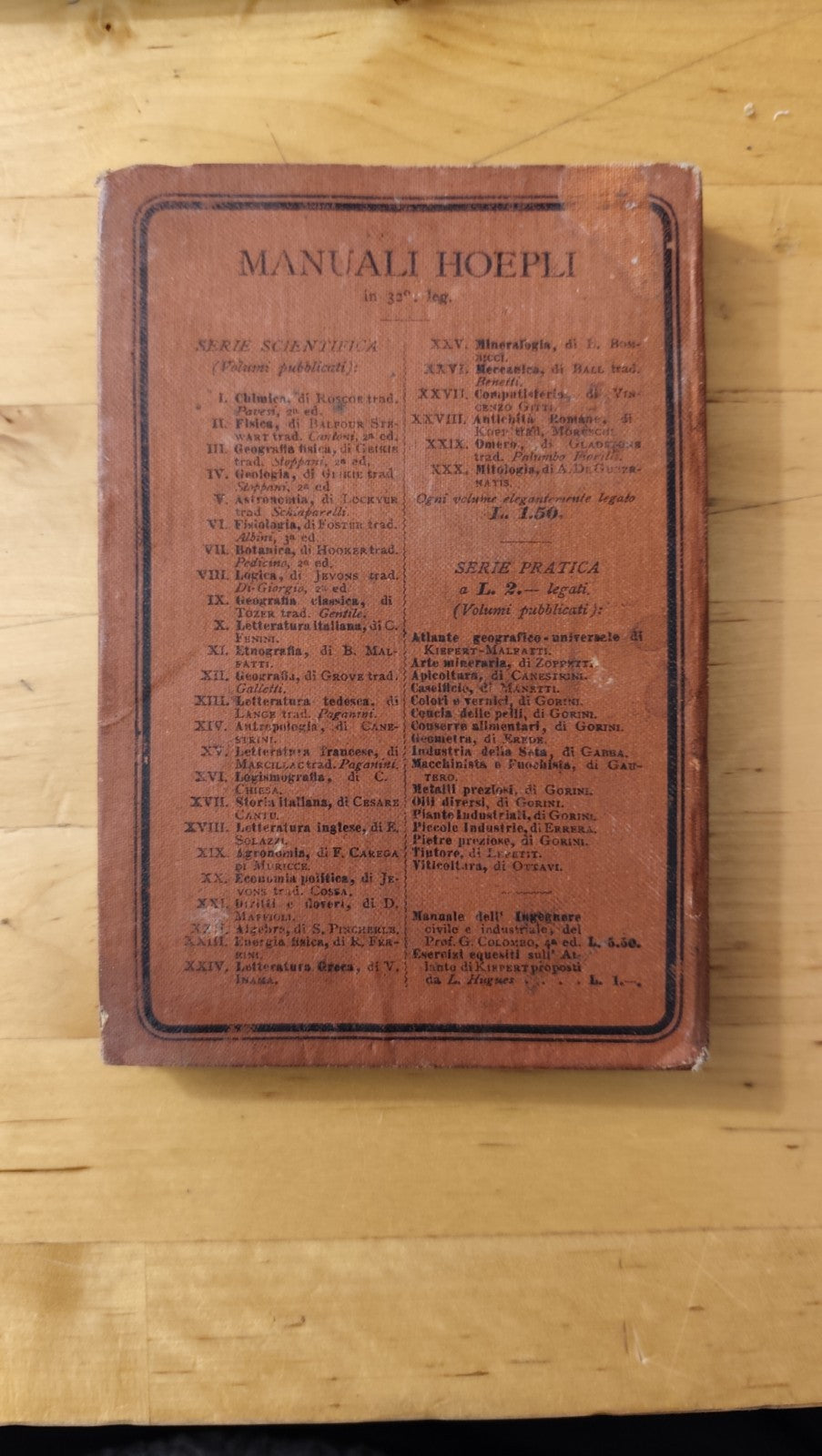 Manuali Hoepli Geometria pratica, Giuseppe Erede 1881 Hoepli