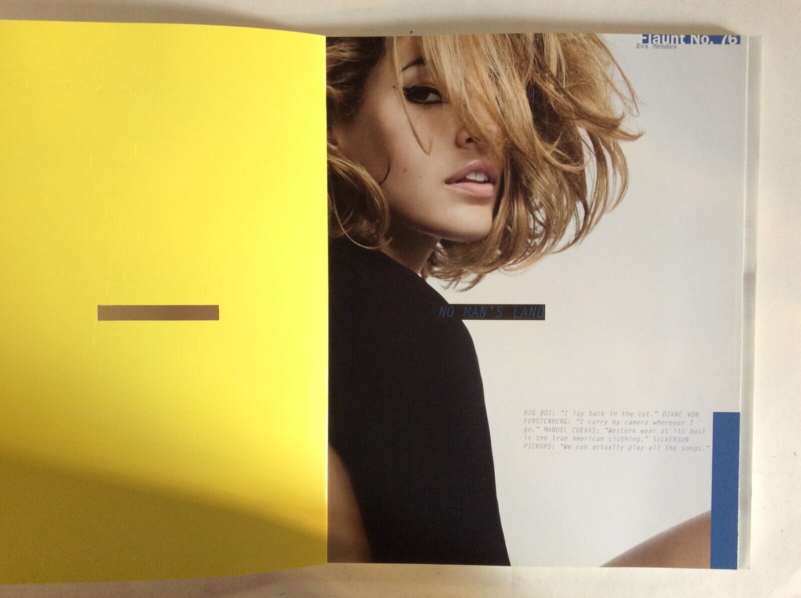 FLAUNT  76  MAGAZINE  NO MAN’S LAND   EVA MENDES