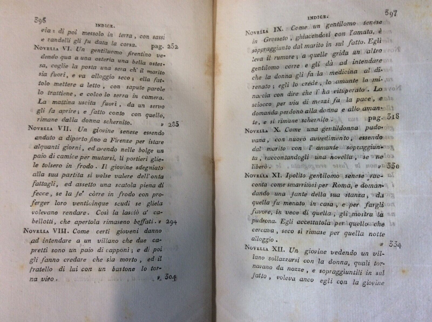 Raccolta de' novellieri Italiani, Novelle autori senesi FORTINI, SERMINI, 1815