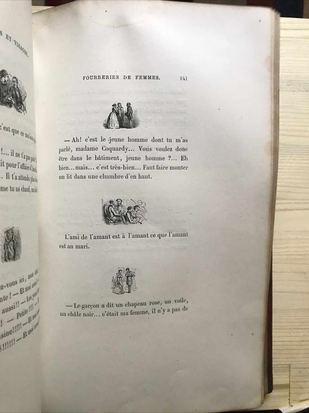 GAVARNI masques et visages 1868, libraire du figaro