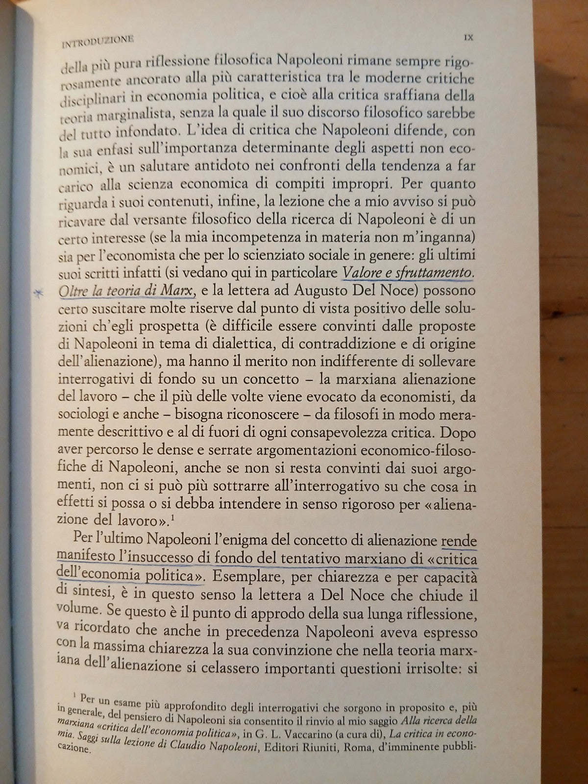 Claudio Napoleoni - Dalla scienza all'Utopia - Bollati Boringhieri 1992