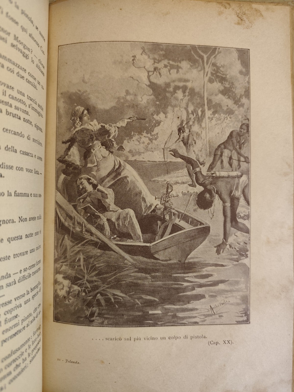 Jolanda la figlia del corsaro nero, Emilio Salgari. Vallardi 1927, illustrato