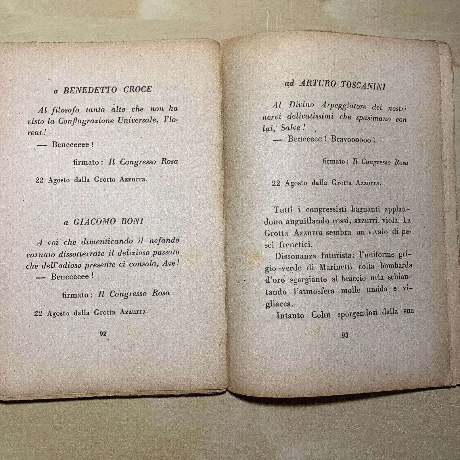 MARINETTI E BRUNO CORRA - L'Isola dei baci, Facchi editore 1919 #