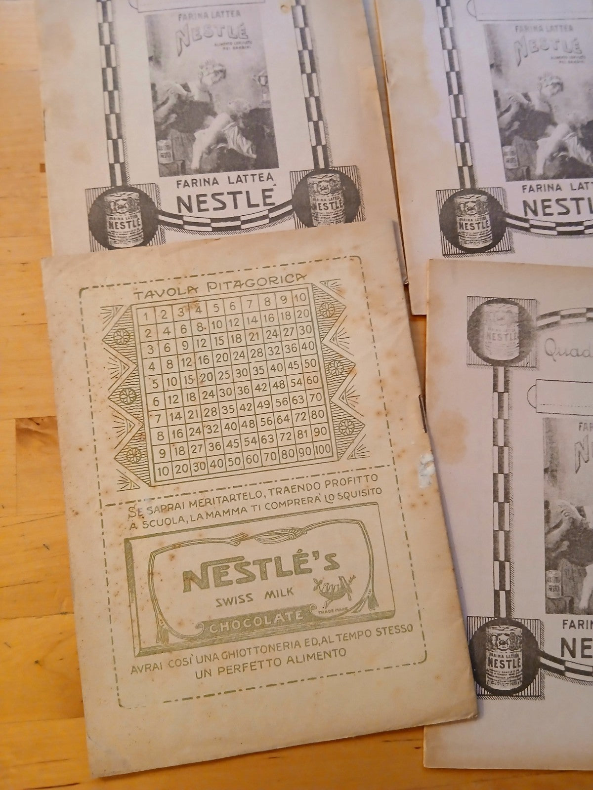 Quaderno Farina Lattea Nestlé Pubblicità antica Vintage collezionismo 4 ill cad.