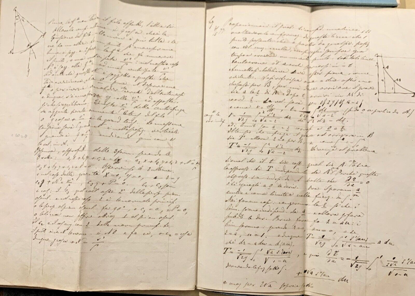 Antico Manoscritto Università di Pavia 1876, Meccanica Razionale, Carlo Formenti