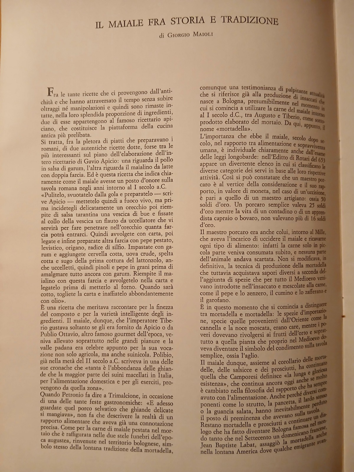 La carne suina nei secoli usi e virtù (Bologna) - Giancarlo Roversi, Vicentini.