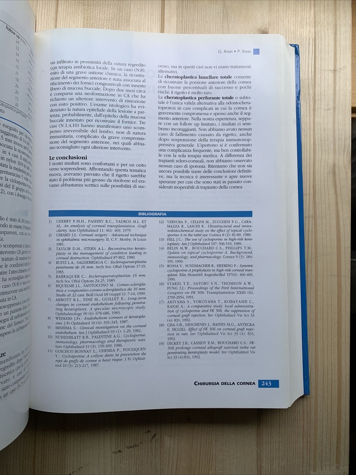 Chirurgia della Cornea - G. Rama, Società Oftalmologica Italiana. Fogliazza #