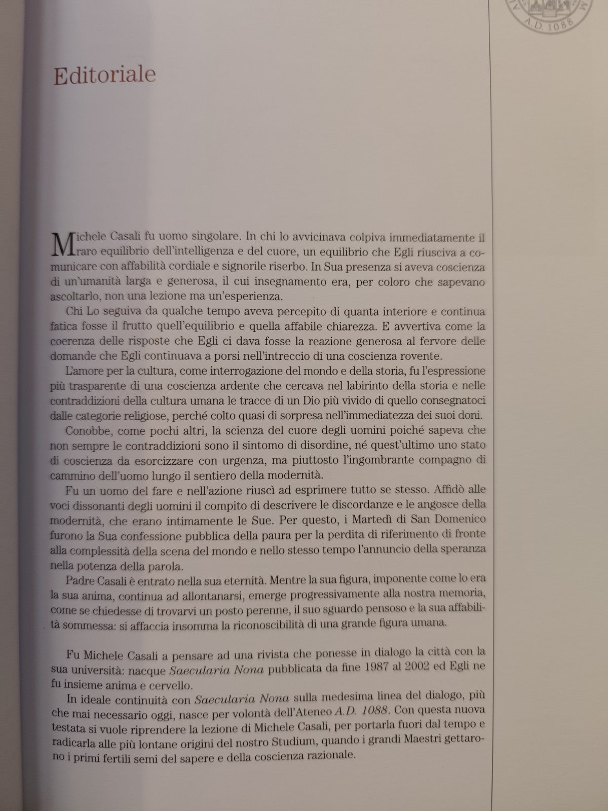 A.D. 1088 rivista dell'Università di Bologna 2008 University of Bologna Magazine