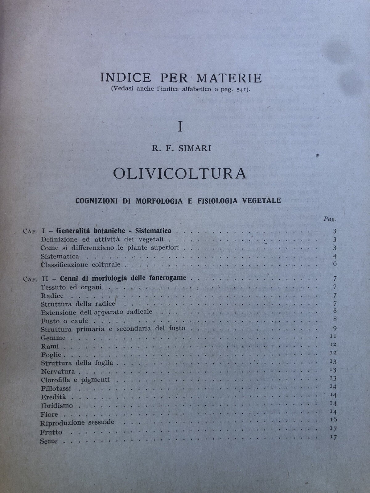 Olivicoltura e oleificio R. F. Simari, G. B. Martinenghi, Hoepli illustrato 1950