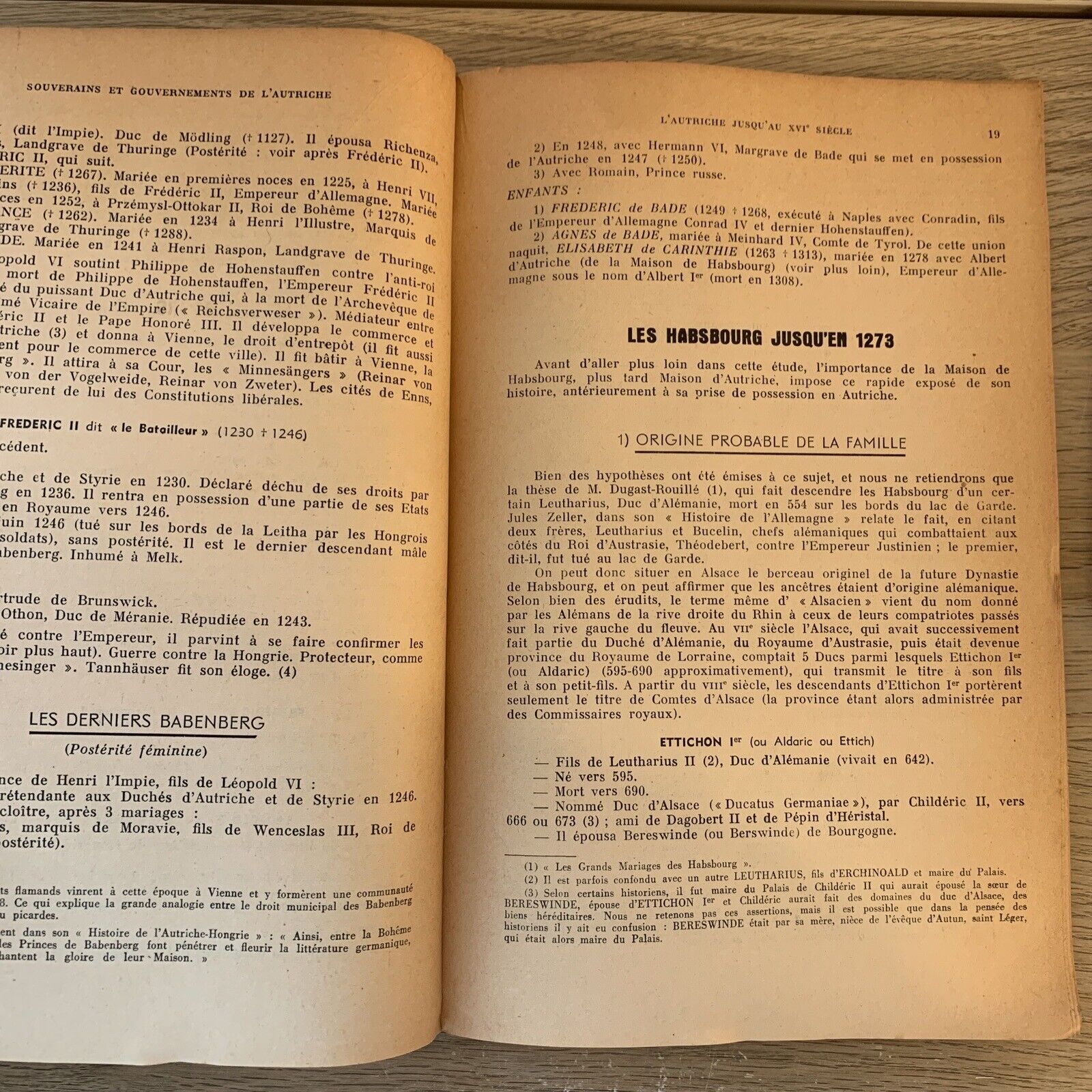 LES CAHIERS DE L'HISTOIRE N. 11, souverains et gouvernements de l'Autriche