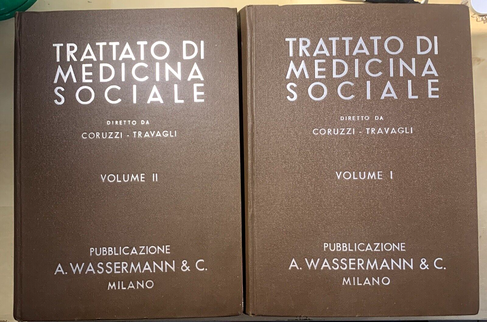 TRATTATO DI MEDICINA SOCIALE - CORUZZI, TRAVAGLI, WASSERMANN 1938 #