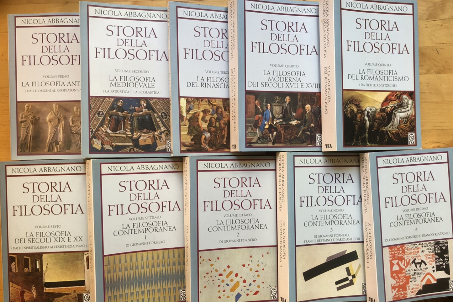Storia della Filosofia - Nicola Abbagnano, TEA edizioni 1995 completa 10 volumi