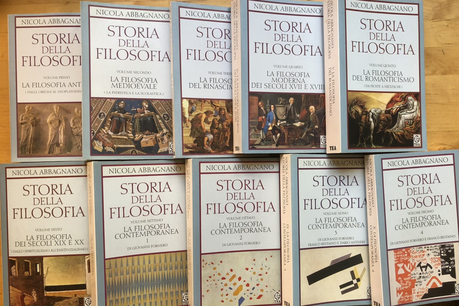 Storia della Filosofia - Nicola Abbagnano, TEA edizioni 1995 completa 10 volumi