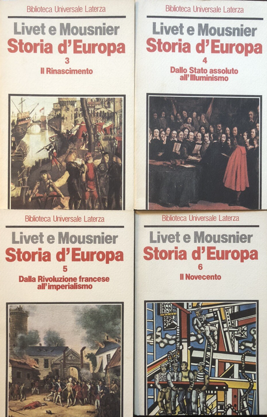 Storia d'Europa, Biblioteca Laterza. il Rinascimento il Novecento. . 4 voll.