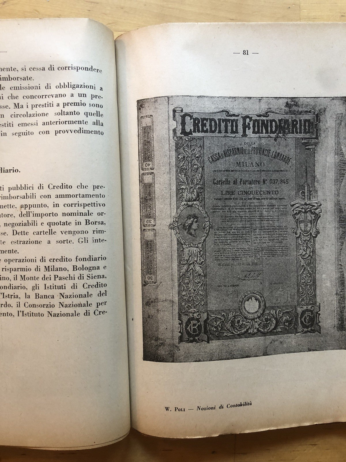 Manuale di contabilità per l'autodidatta - Walter Poli, Ed. Giulio Vannini 1942