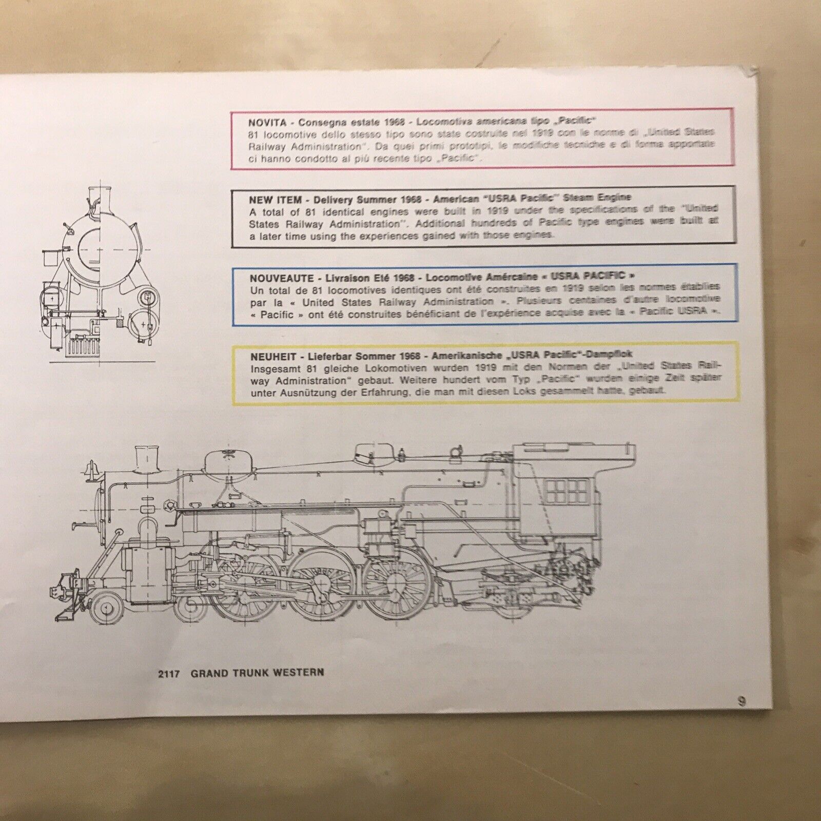 catalogo ATLAS 1968/69 N Gauge 1/160 European Edition