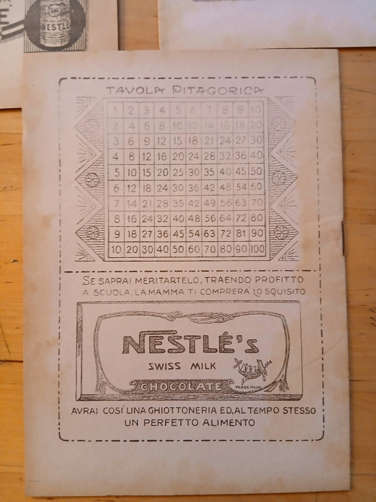 Quaderno Farina Lattea Nestlé Pubblicità antica Vintage collezionismo 4 ill cad.