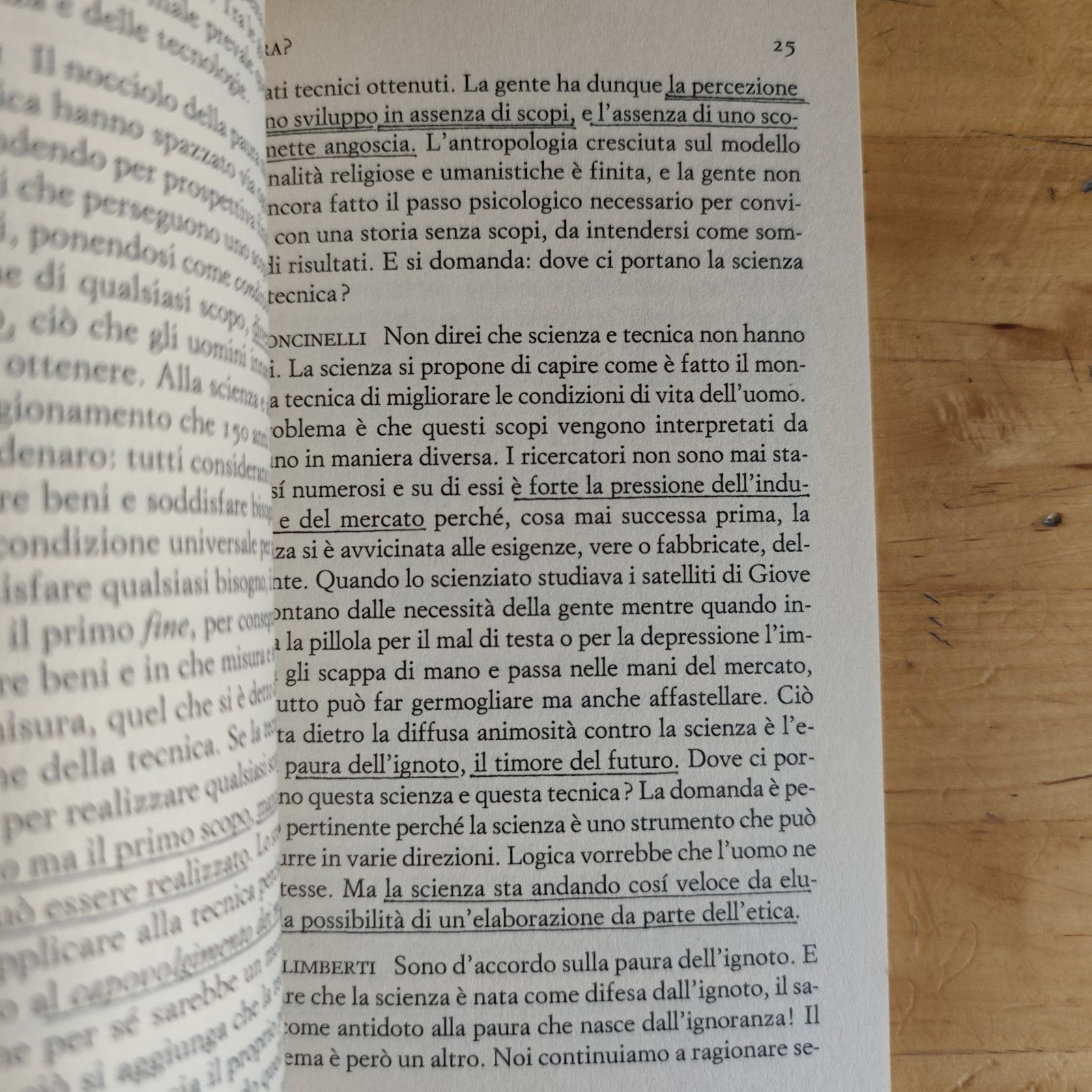 Boncinelli e Galimberti - E ora? - einaudi 2000 (6 pagine sottolineate)