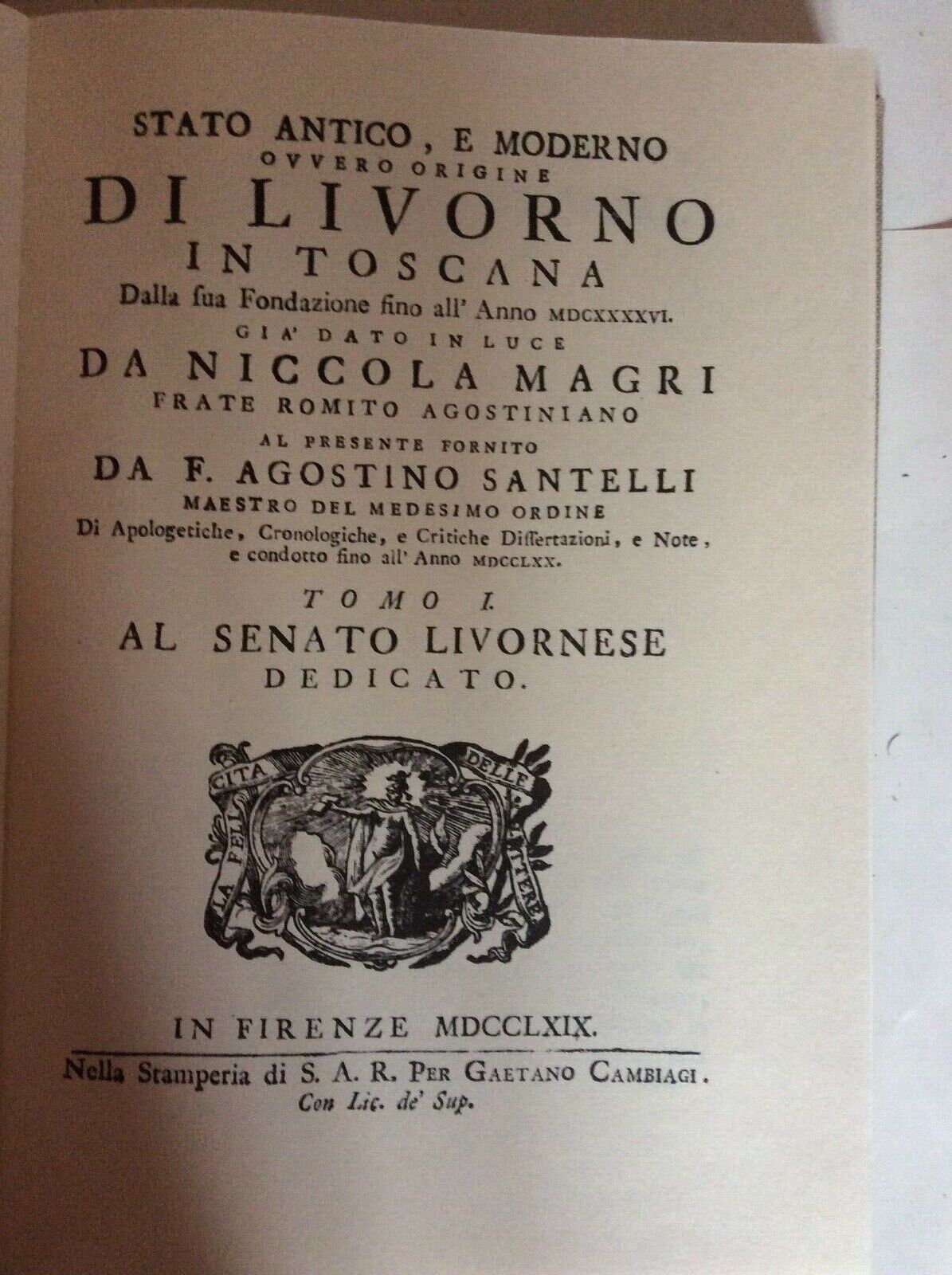 CRONICA DI LIVORNO, NICOLA MAGRI, ANASTATICA FORNI, TRE VOLUMI