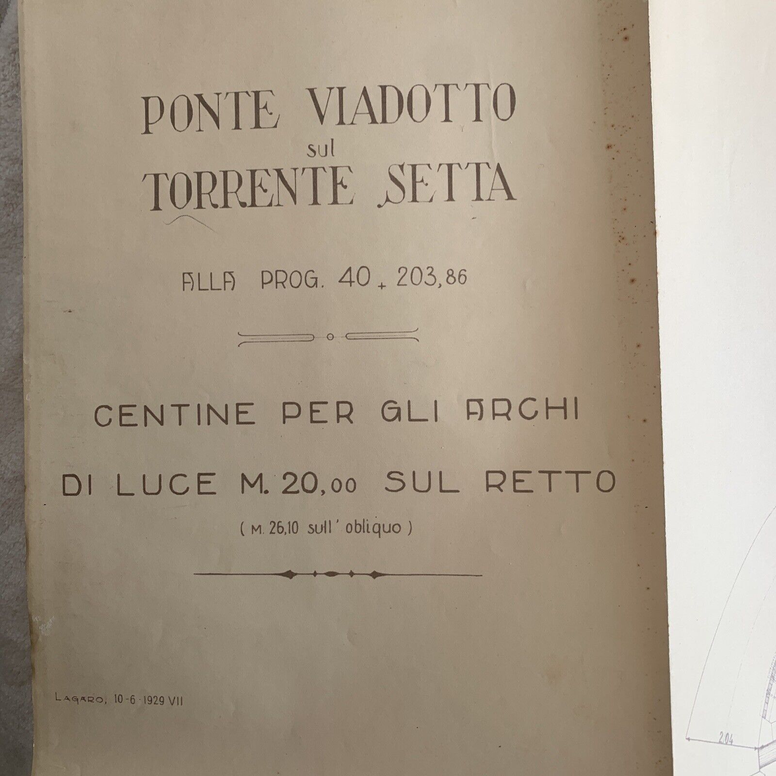 Ferrovie e progetti - Ponte viadotto sul torrente setta, centine archi di luce #