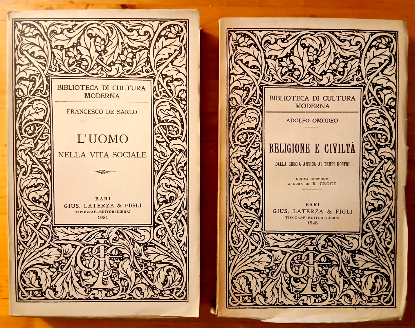 Biblioteca di cultura moderna Laterza, L'uomo nella vita soc Religione e civiltà