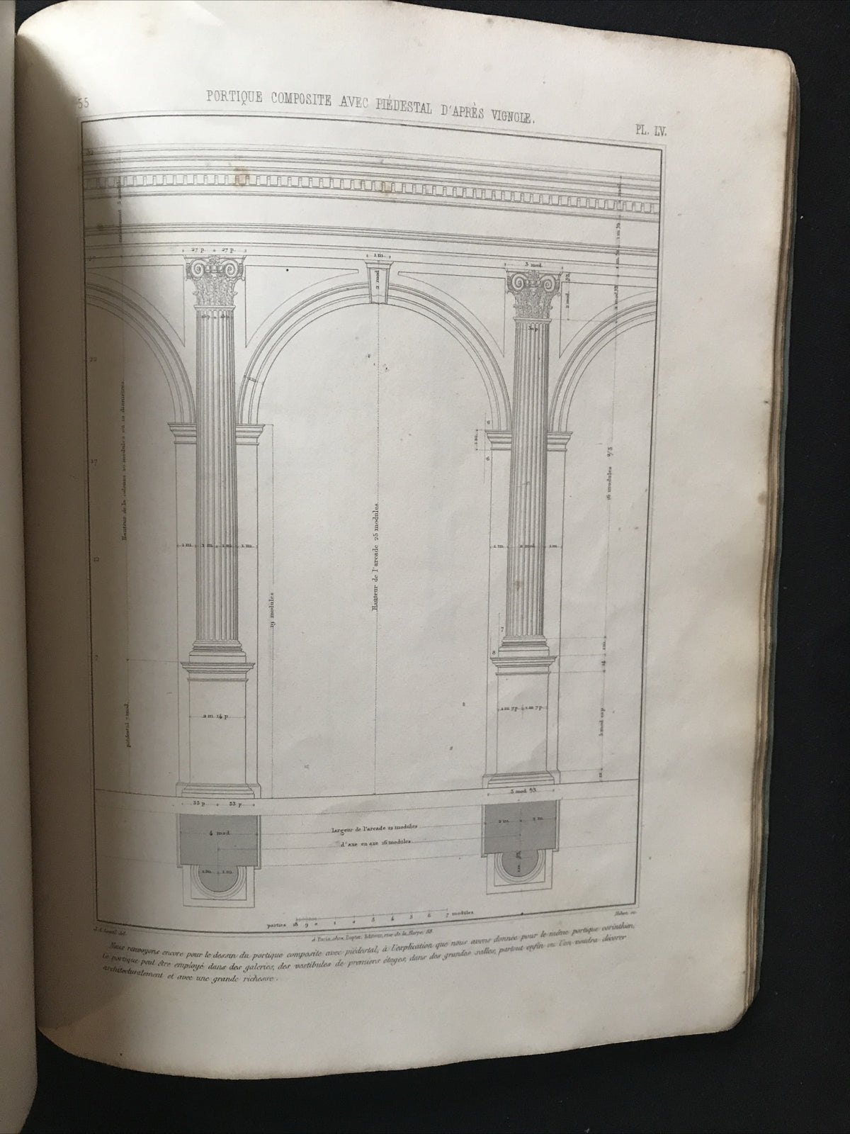 Traité élementaire D'ARCHITECTURE étude cinq ordres, 5 ordini Architetto Vignola