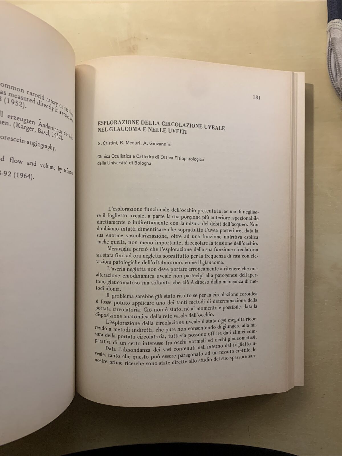 SIMPOSIO INTERNAZIONALE SULL'UVEA. SYMPOSIUM INTERNATIONAL SUR L'UVÉE. PAVESE