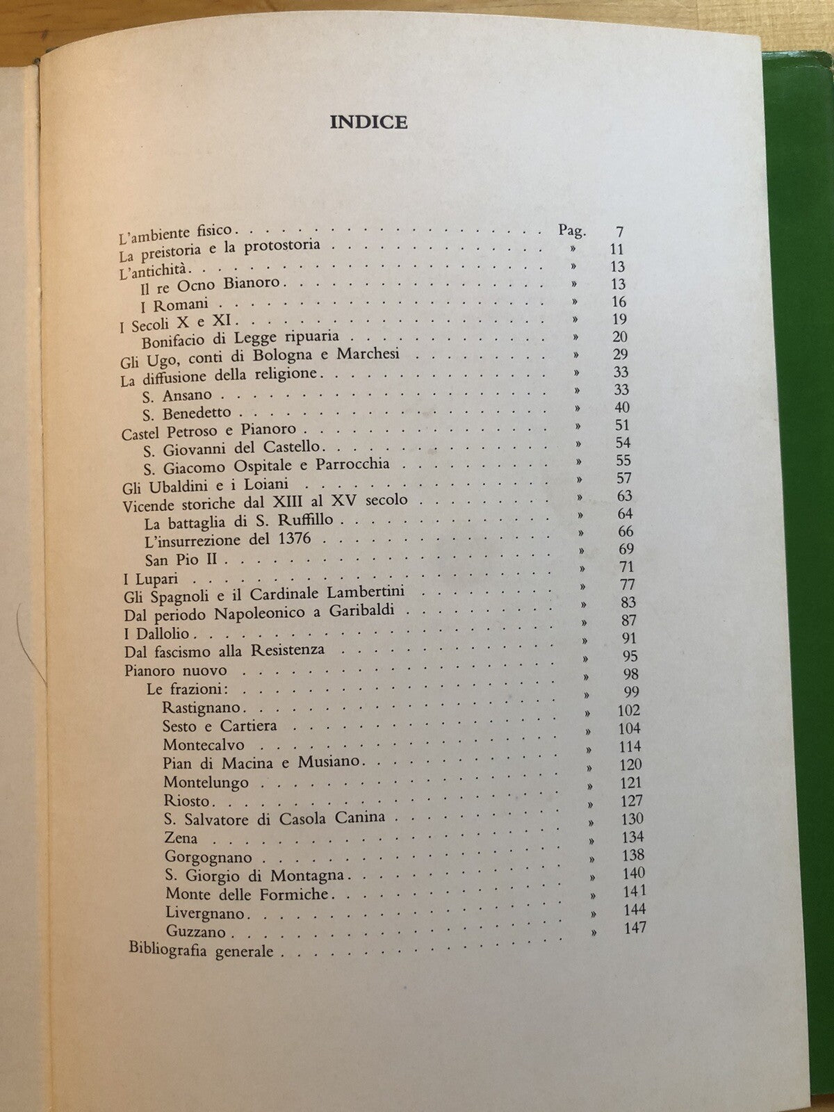 Storia di Pianoro, Giovanni Carpani 1975 Bologna