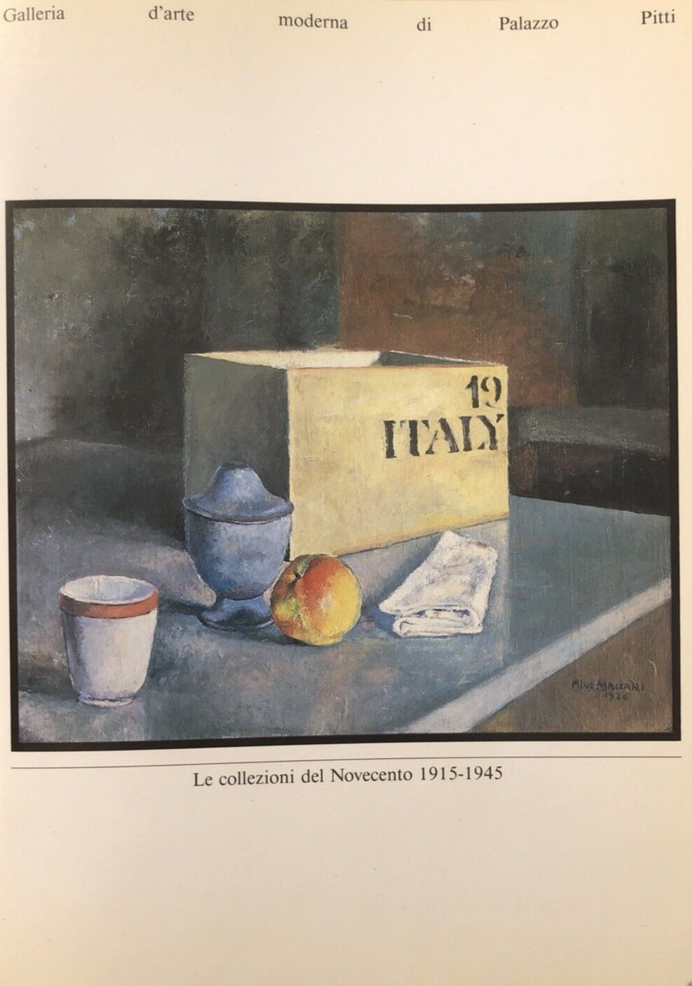 Le collezioni del novecento 1915-1945, Galleria d'arte moderna Palazzo Pitti
