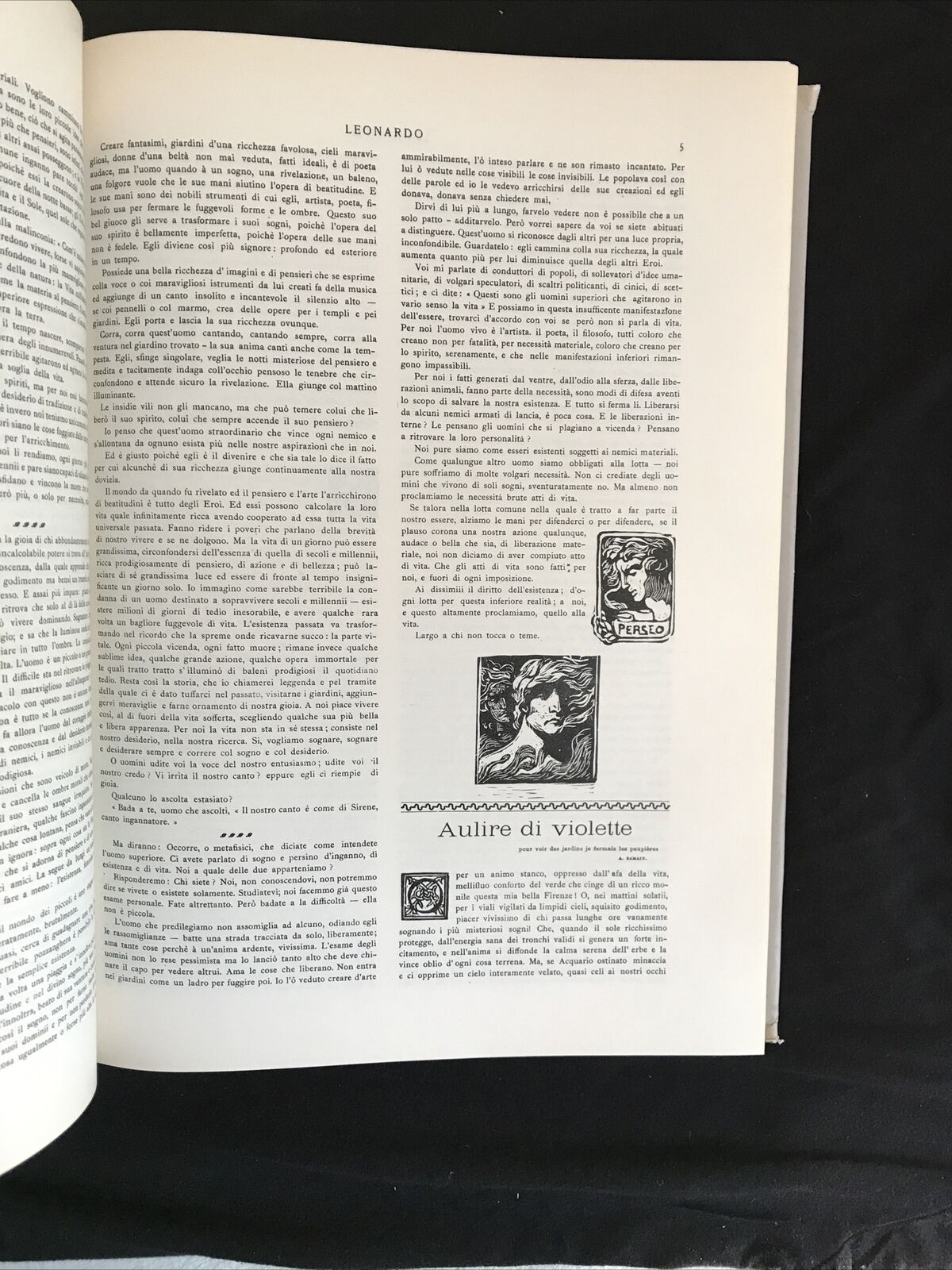LEONARDO 1903-1905 riletto da Mario Quaranta e L. Schram Pighi, A. Forni Editore