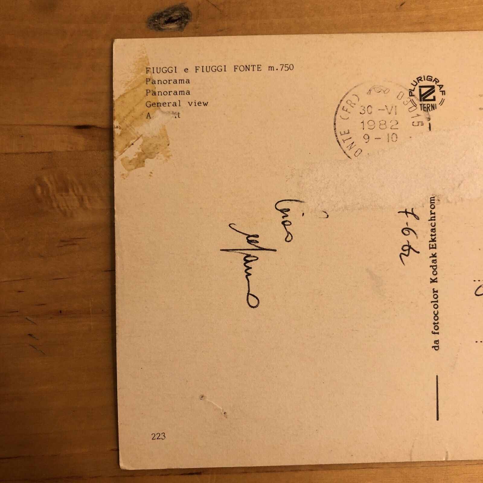 CARTOLINA FIUGGI E FIUGGI FONTE 1982 VIAGGIATA