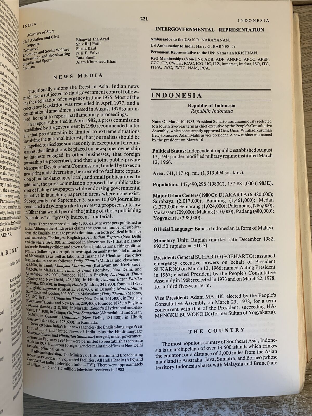 Political Handbook of the World, 1982-1983: Governments and Intergovernmental
