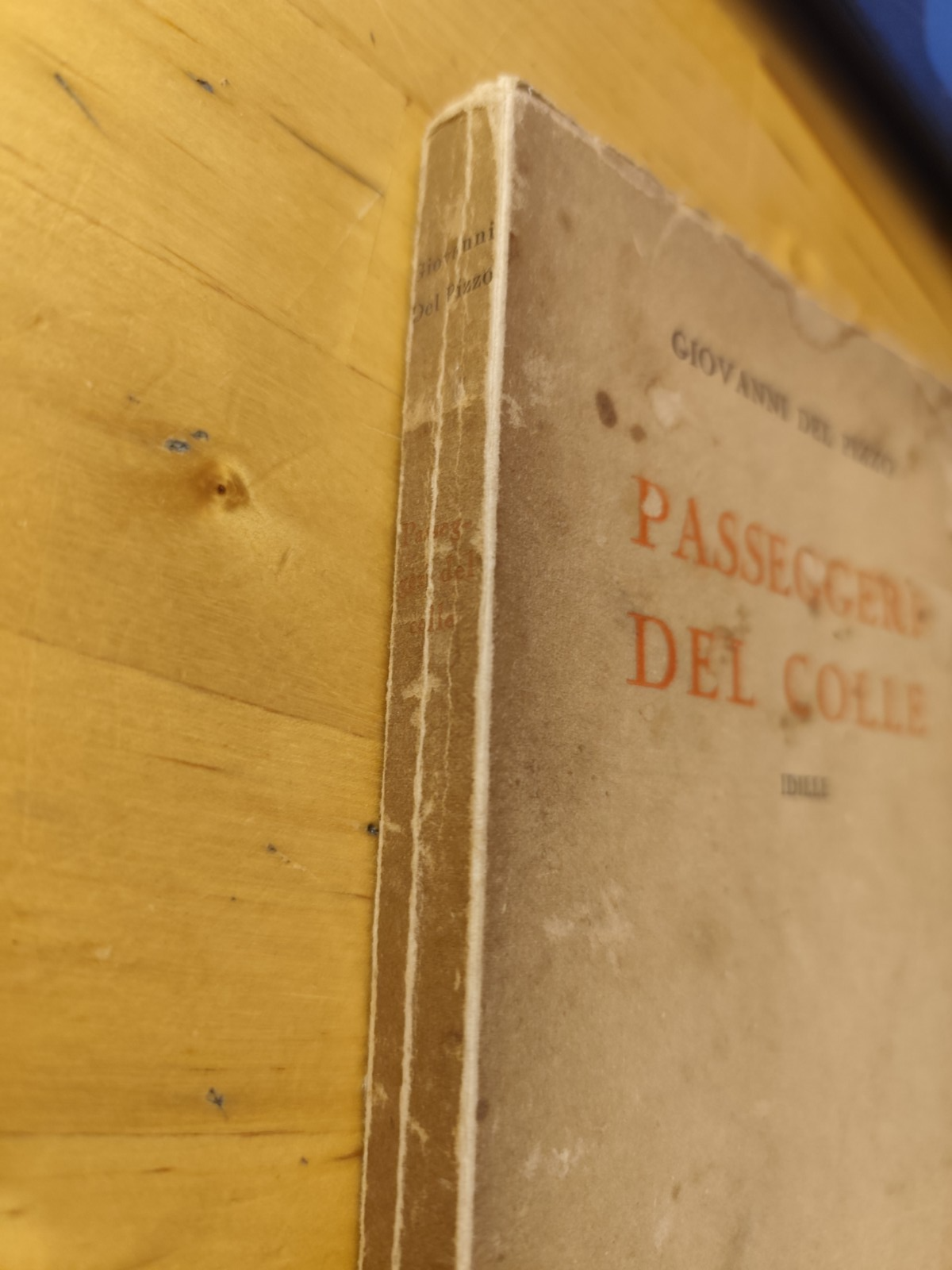 Passeggeri del colle, idilli - Giovanni del Pizzo - Guanda 1937