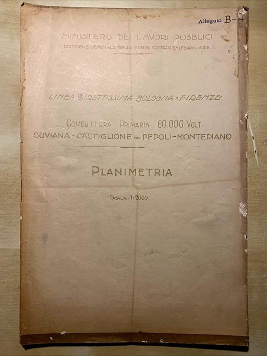 FERROVIE linea direttissima Bologna Firenze planimetria. Suviana Castiglione #