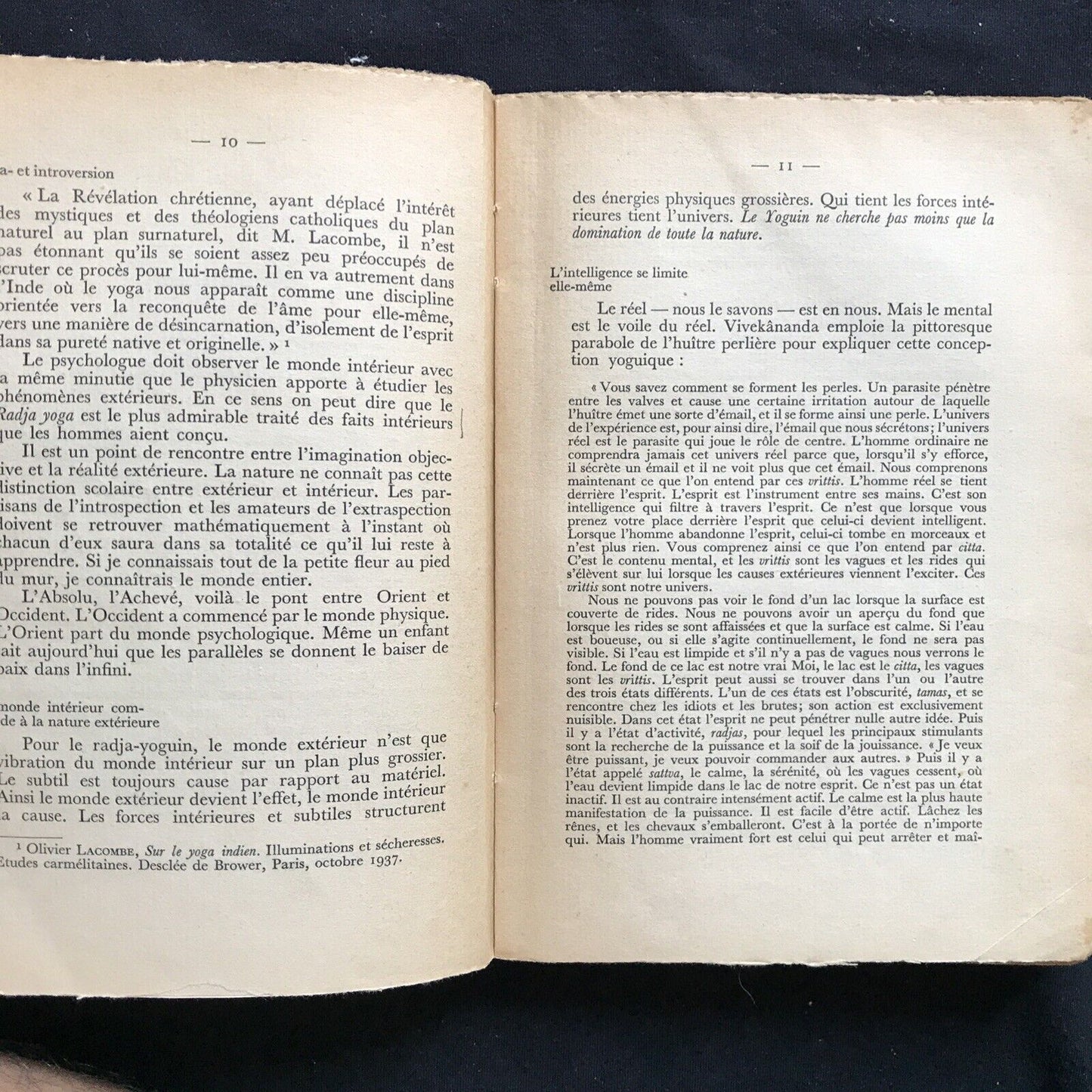 YOGAS ET PSYCHANALYSE, Maryse Choisy, action et pensée, ed. du Mont Blanc 1949