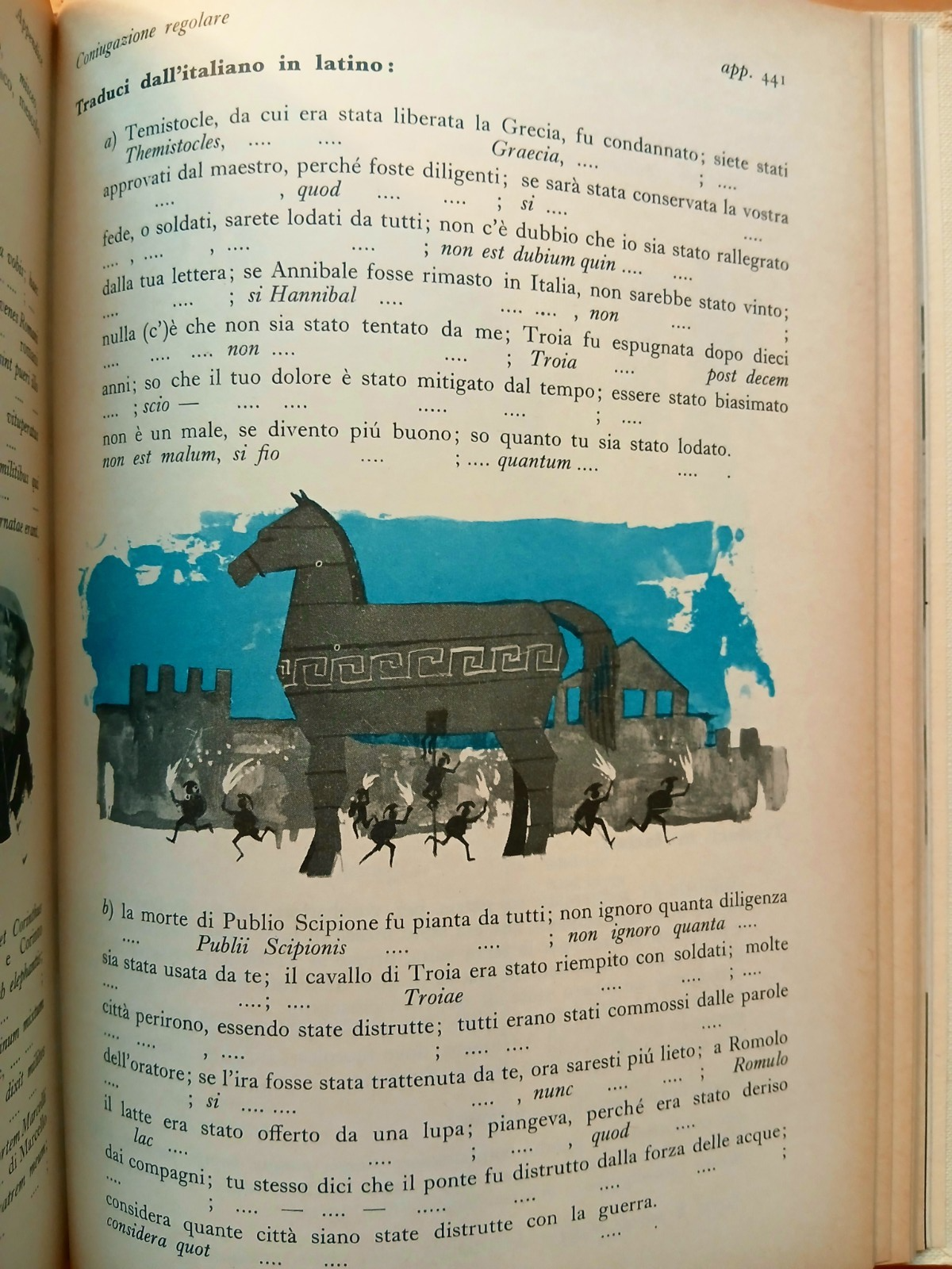 Flavus Tiberis - esercizi antologia prosa e poesia sintassi scuola media 1967