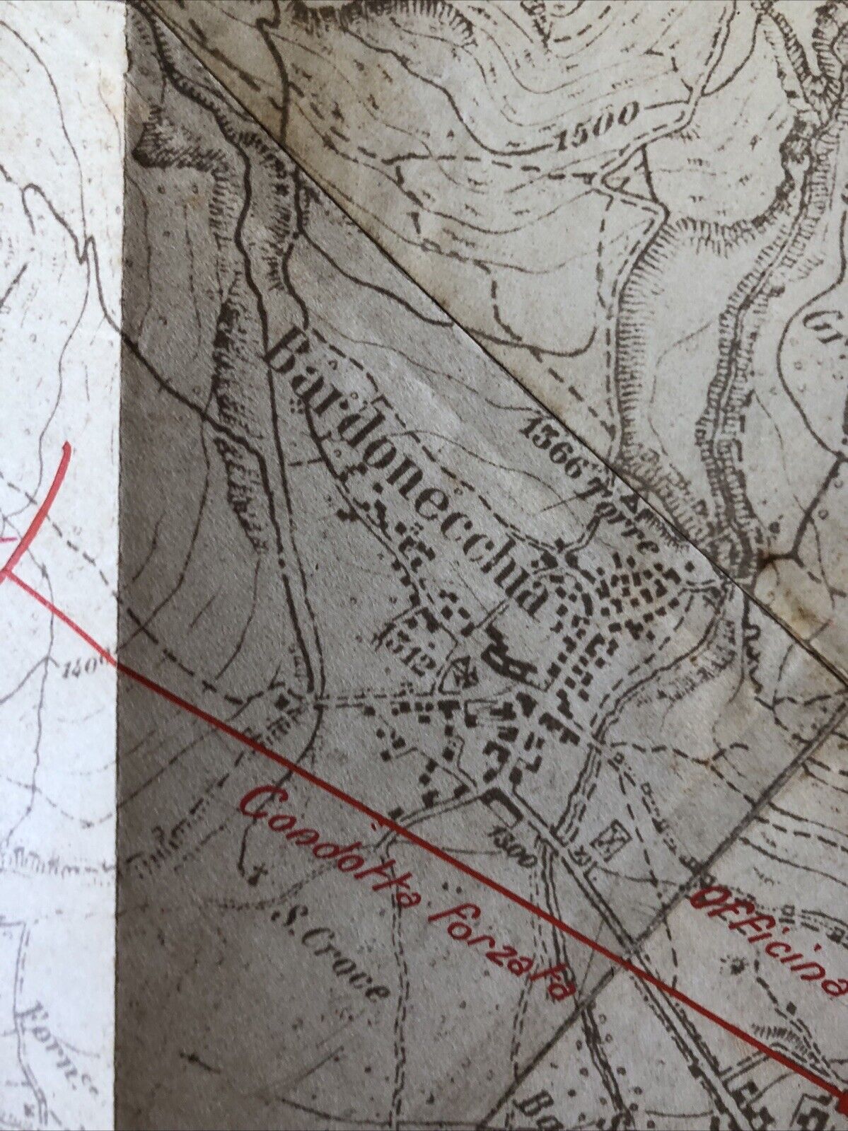 Cartografia ferrovie anni 1910 ca. BARDONECCHIA MELEZET LES GRANGES MILLAURES