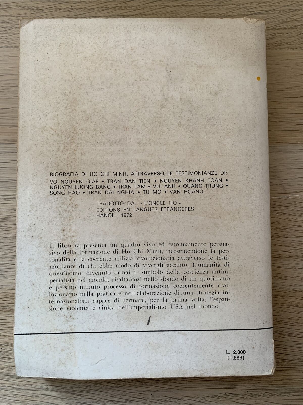 HO CHI MINH una vita per il Vietnam - edizioni comitato Vietnam 1974 #