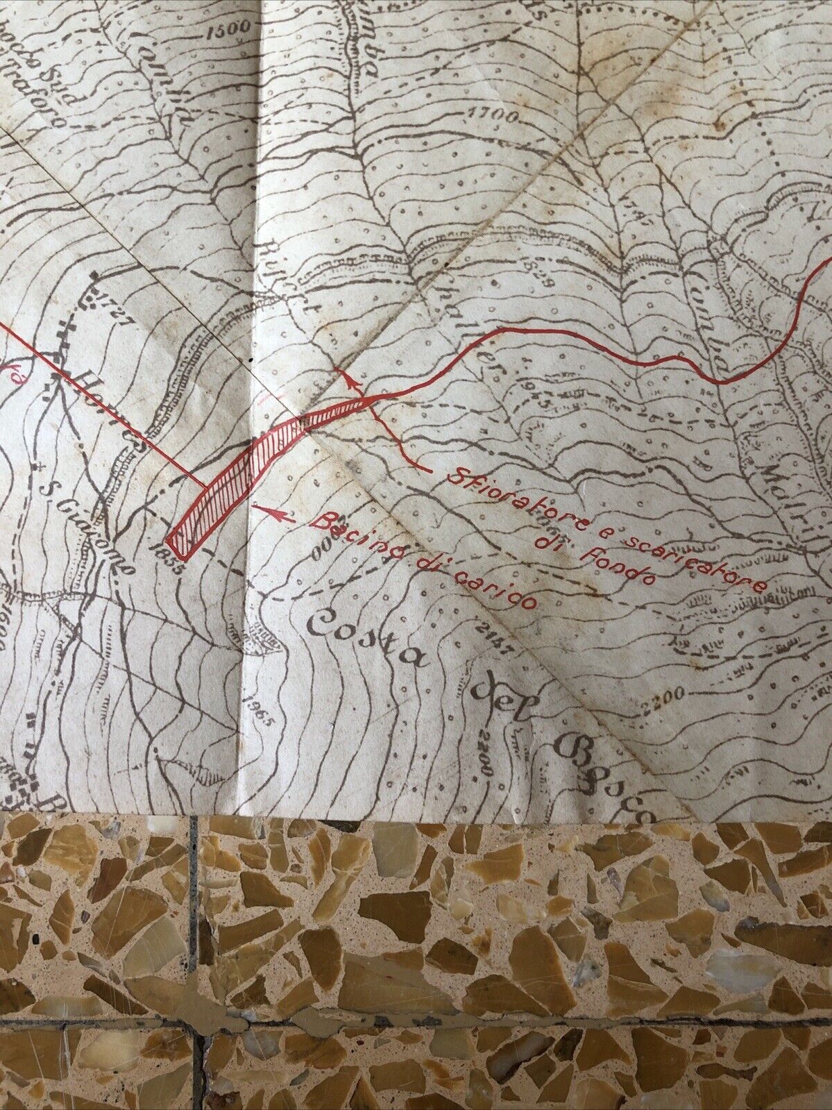 Cartografia ferrovie anni 1910 ca. BARDONECCHIA MELEZET LES GRANGES MILLAURES