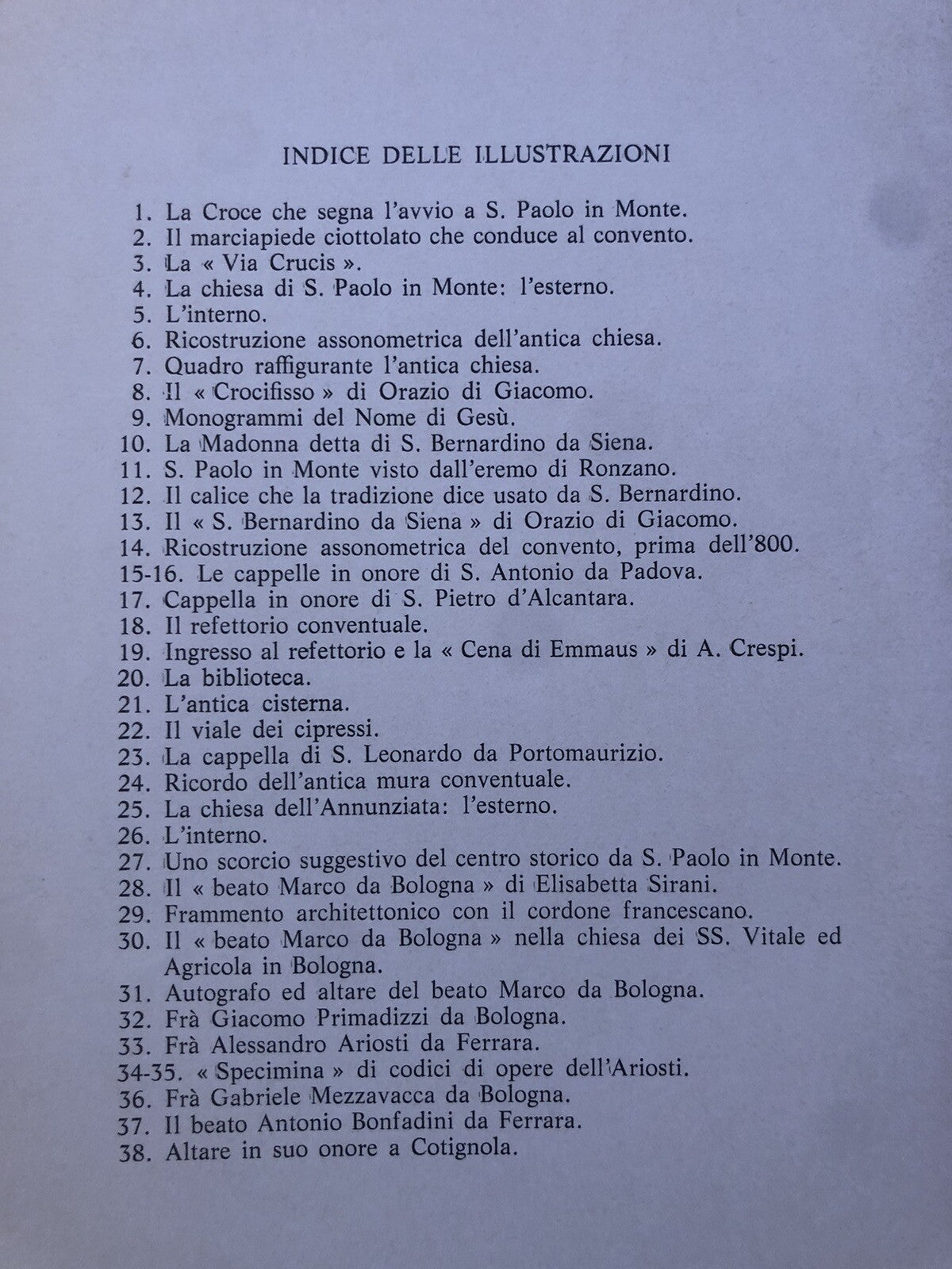 Il beato Marco da Bologna e il suo convento di S. Paolo in Monte nel quattrocent
