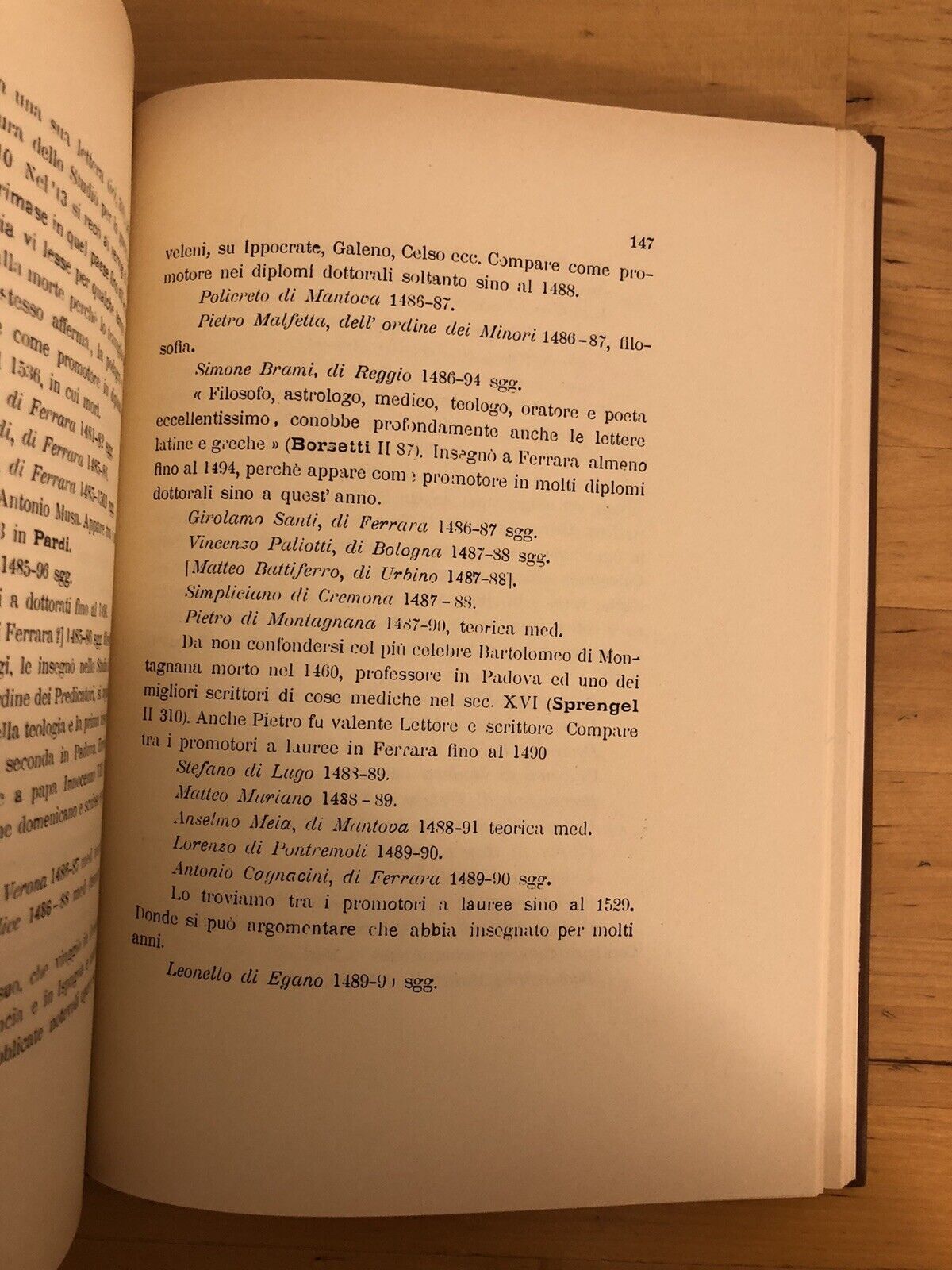 LO STUDIO DI FERRARA NEI SECOLI XV E XVI - GIUSEPPE PARDI, FORNI EDITORE 1972