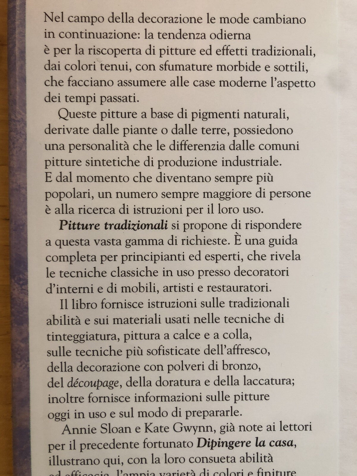 Pitture tradizionali materiali e tecniche antiche per decorare la casa A. Sloan