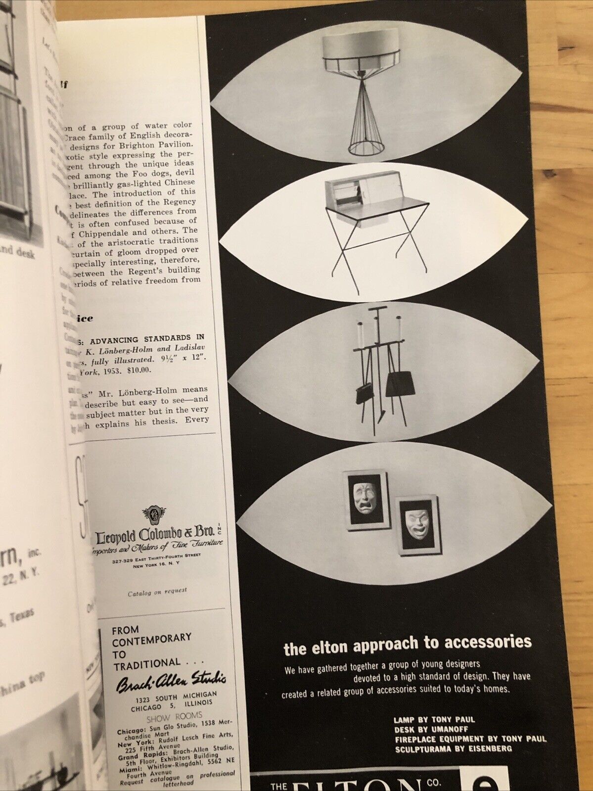 INTERIORS MAGAZINE JUNE 1953. Interiors, design, architecture. Olga Gueft