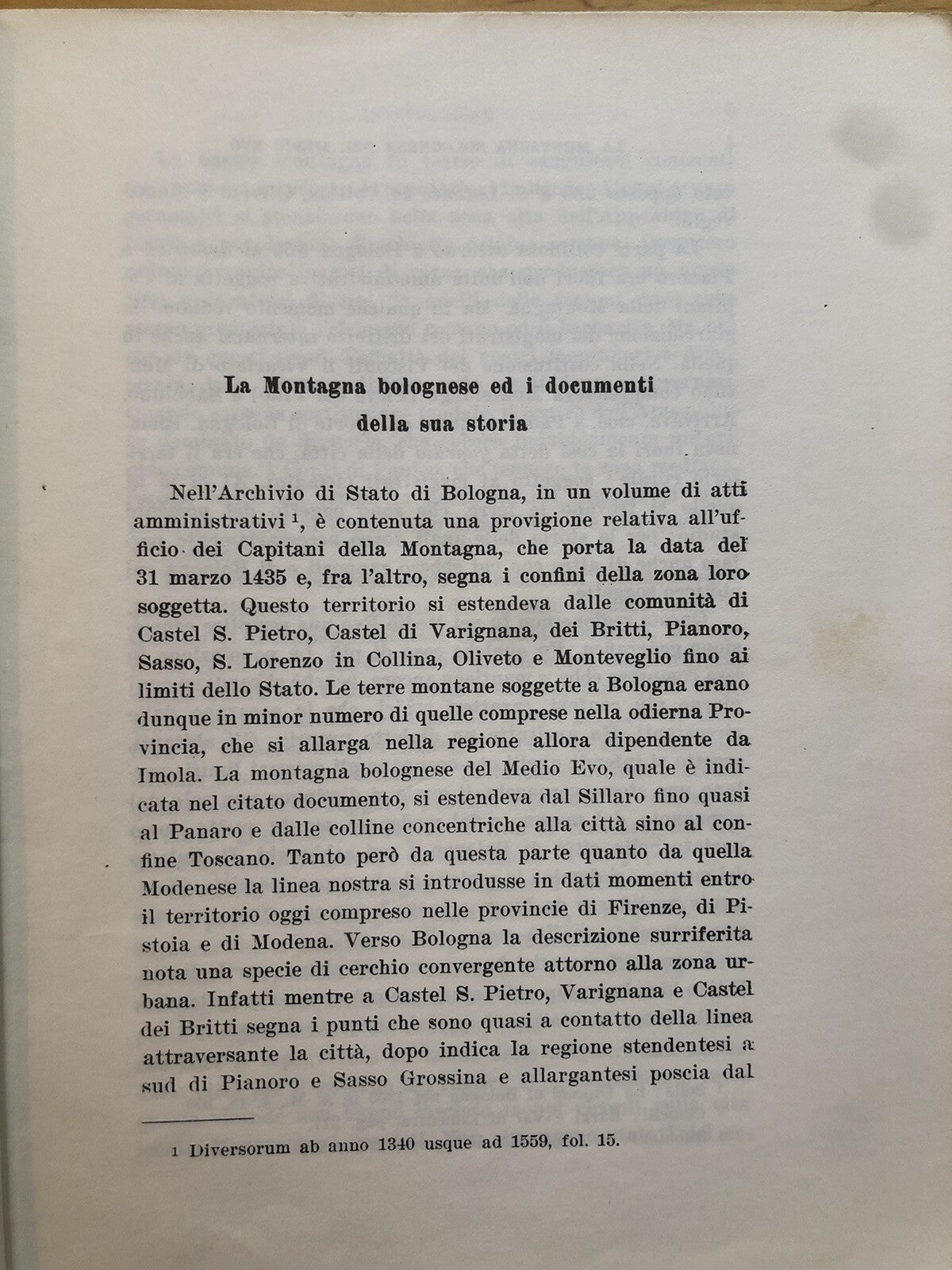 La montagna bolognese del medio evo, Arturo Palmieri. Forni editore rist. 1972