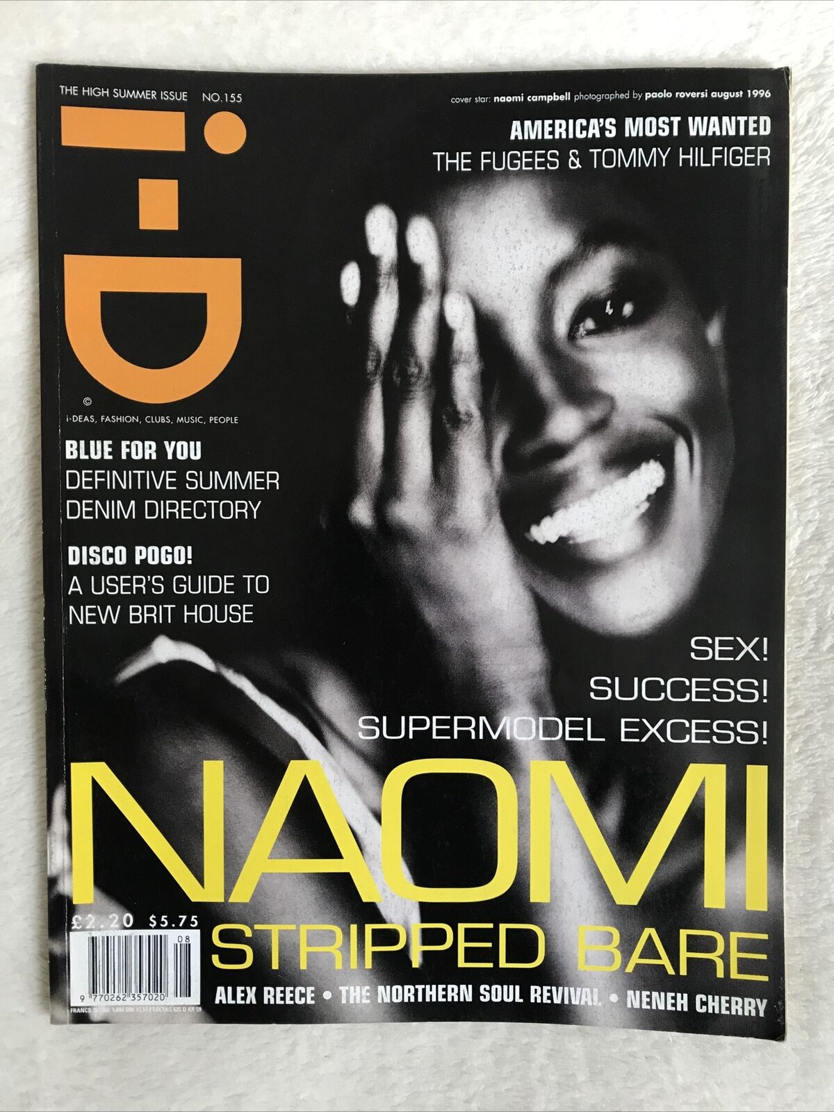 i-D Magazine NAOMI CAMPBELL august 1996 no. 155 - The high summer issue