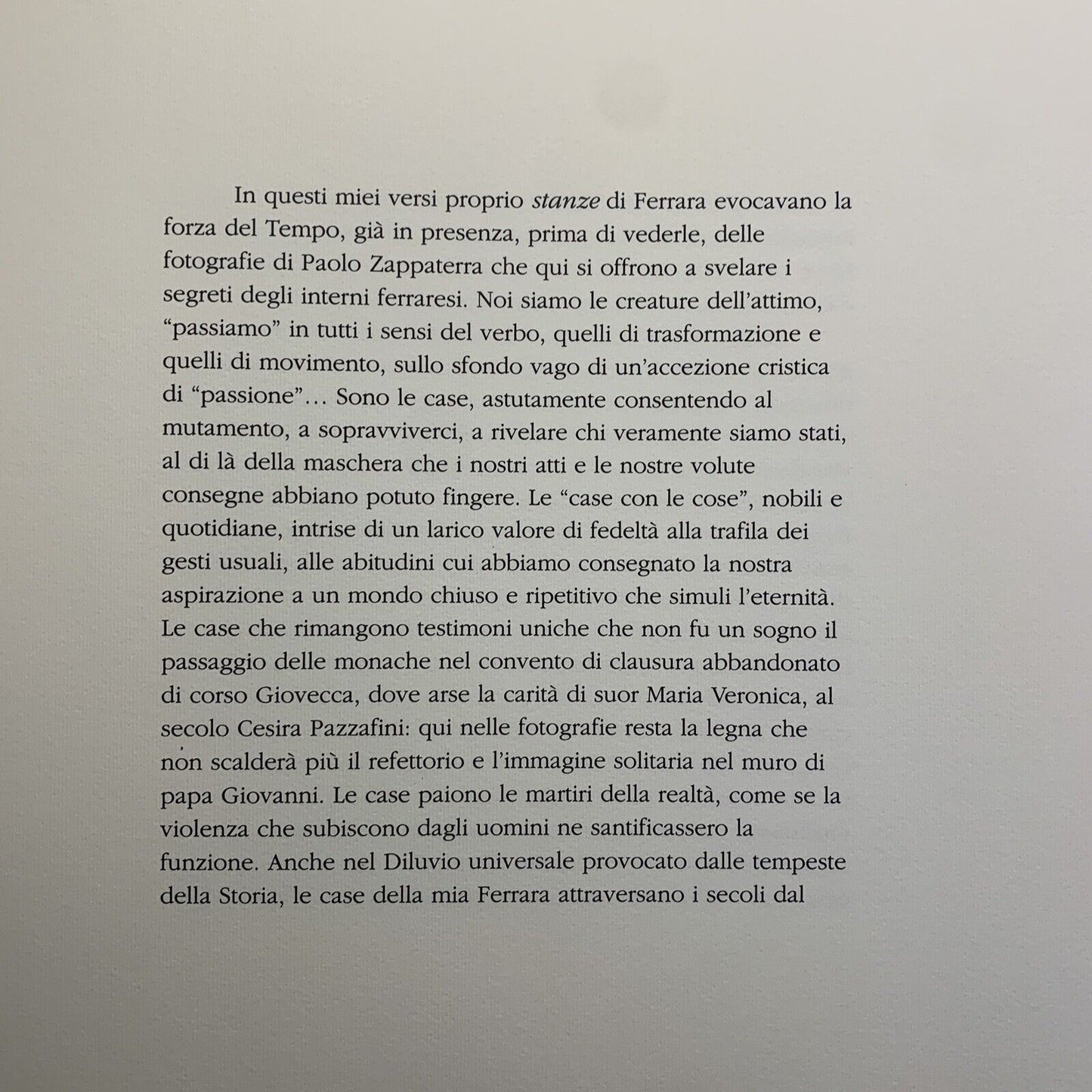 FERRARA INTERNI - Paolo Zappaterra, Roberto Pazzi, spazio libri editori 1990 #