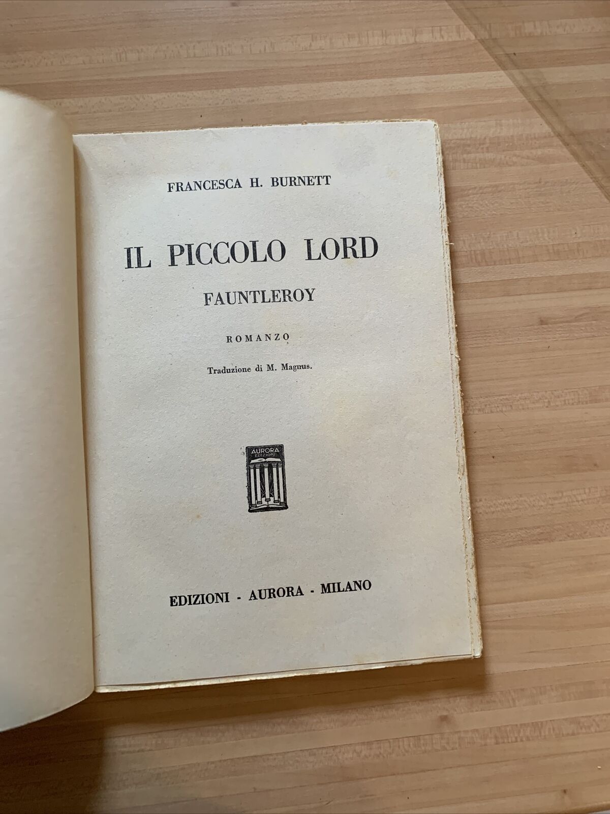 IL PICCOLO LORD FAUNTLEROY - FRANCESCA H. BURNETT 1936 #